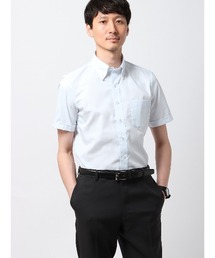 SUIT SQUARE（スーツスクエア）の「WEB限定 半袖ワイシャツ ボタンダウンカラー COOL MAX ノンアイロン（ビジネスシャツ）」