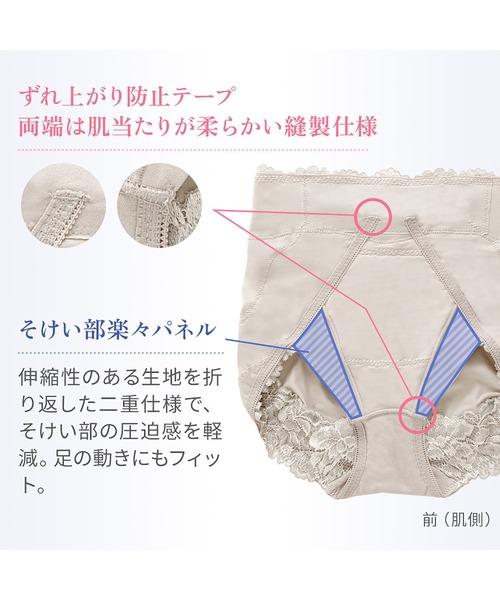 BRADELIS NEWYORK（ブラデリスニューヨーク）の「おしりPラインヒップラップショーツ25 ブラデリス 補整 補正下着（ショーツ・レディース・ブラック/ピンクベージュ/モーブ系/グレイッシュベージュ/ローズ/チャコールグレー/クリーム/ダークブルー/コーラル・3L/LL/L/M/S/4L/5L）」の14枚目の写真