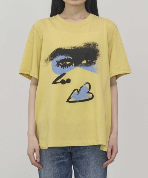 AKIRANAKA（アキラナカ）の「【AKIRANAKA/アキラナカ】EX.Graphic Art Tee B別注グラフィックアートTシャツ（Tシャツ/カットソー・レディース・イエロー・FREE）」の5枚目の写真