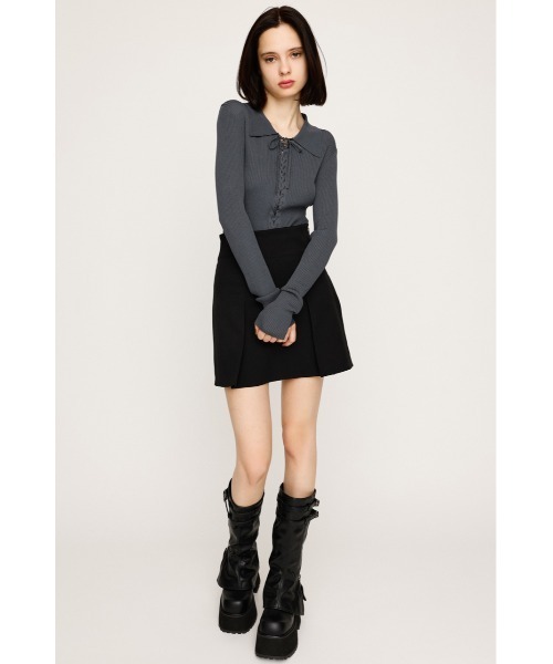 セール】LACE UP H/G TOPS レースアップ ハイゲージ トップス 秋服