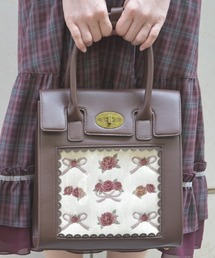 axes femme | ローズ×リボン刺繍バッグ(ボストンバッグ)