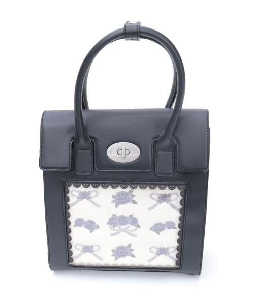 axes femme（アクシーズファム）の「ローズ×リボン刺繍バッグ（ボストンバッグ・レディース・ダークブラウン/ブラック・FREE）」の8枚目の写真