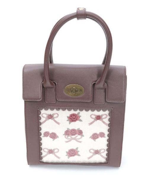 axes femme（アクシーズファム）の「ローズ×リボン刺繍バッグ（ボストンバッグ・レディース・ダークブラウン/ブラック・FREE）」の19枚目の写真