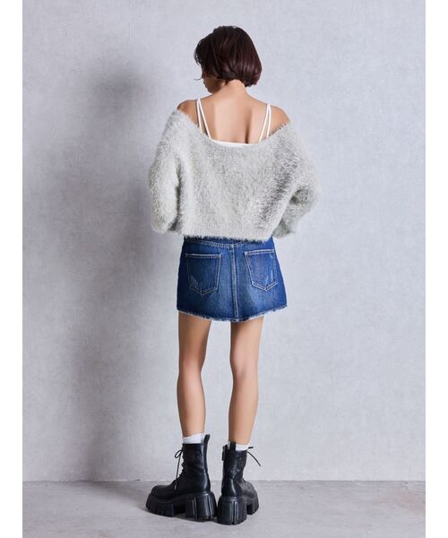 GYDA(ジェイダ)の「ラメシャギーニットカーディガン(カーディガン/ボレロ・レディース・オフホワイト/パープル/ベージュ・FREE)」の13枚目の写真