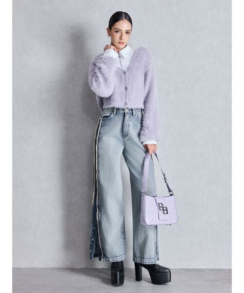 GYDA(ジェイダ)の「ラメシャギーニットカーディガン(カーディガン/ボレロ・レディース・オフホワイト/パープル/ベージュ・FREE)」の16枚目の写真