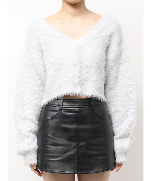 GYDA(ジェイダ)の「ラメシャギーニットカーディガン(カーディガン/ボレロ・レディース・オフホワイト/パープル/ベージュ・FREE)」の19枚目の写真