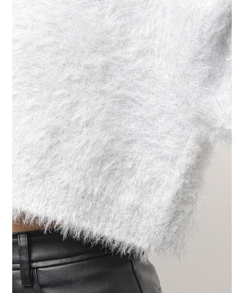 GYDA(ジェイダ)の「ラメシャギーニットカーディガン(カーディガン/ボレロ・レディース・オフホワイト/パープル/ベージュ・FREE)」の10枚目の写真