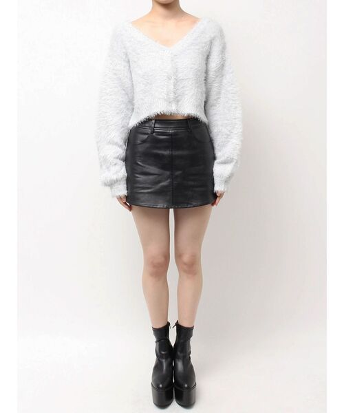 GYDA(ジェイダ)の「ラメシャギーニットカーディガン(カーディガン/ボレロ・レディース・オフホワイト/パープル/ベージュ・FREE)」の12枚目の写真