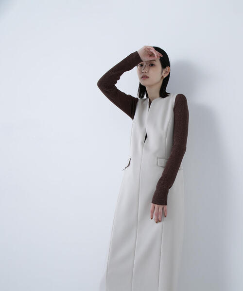 NATURAL BEAUTY BASIC（ナチュラルビューティーベーシック）の「◇ウーリッシュカルゼシリーズ ジャンパースカート（ジャンパースカート・レディース・チャコールグレー/ダークブラウン/ベージュ・P/S/MEDIUM）」の18枚目の写真