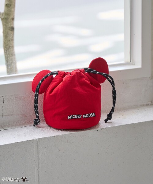 coen(コーエン)の「【MICKEY(ミッキー) / 別注】 シルエット巾着(ハンドバッグ・レディース・レッド/ブラック/シルバー・FREE)」の3枚目の写真