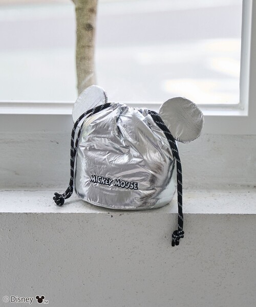 coen(コーエン)の「【MICKEY(ミッキー) / 別注】 シルエット巾着(ハンドバッグ・レディース・レッド/ブラック/シルバー・FREE)」の1枚目の写真