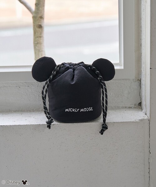 coen(コーエン)の「【MICKEY(ミッキー) / 別注】 シルエット巾着(ハンドバッグ・レディース・レッド/ブラック/シルバー・FREE)」の2枚目の写真