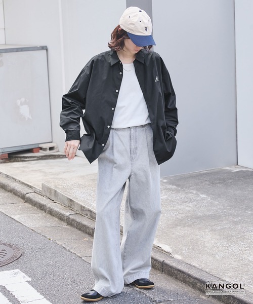 KANGOL — винтажная вышитая реглан‑футболка, ассоциация: антибактериальная/антипятно/йирджи‑киа (дизайн)