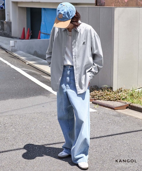 KANGOL（カンゴール）の「KANGOL/カンゴール 別注 ワンポイントロゴ刺繍  アソート レギュラーカラー長袖シャツ ＜抗菌 / 防臭 / イージーケア＞（シャツ/ブラウス・メンズ・ネイビー/ブラック系/ブルー系/ホワイト/ベージュ系/ネイビー系1/ネイビー系/グレー系・S/M/L）」の10枚目の写真