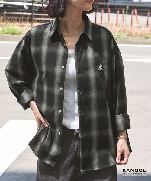 KANGOL(カンゴール)の「KANGOL/カンゴール 別注 ワンポイントロゴ刺繍 アソート レギュラーカラー長袖シャツ <抗菌 / 防臭 / イージーケア>(シャツ/ブラウス・メンズ・ネイビー/ブラック系/ブルー系/ホワイト/ベージュ系/ネイビー系1/ネイビー系/グレー系・S/M/L)」の22枚目の写真