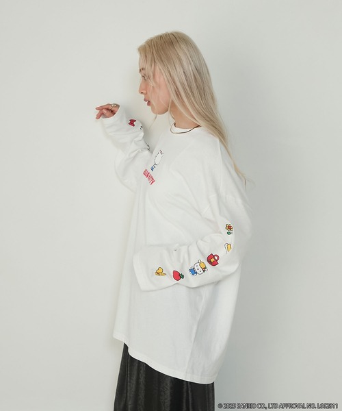 HELLO KITTY × forksy.】オーバーサイズアソートロゴプリントロンT