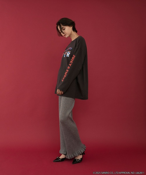 HELLO KITTY × forksy.】オーバーサイズアソートロゴプリントロンT