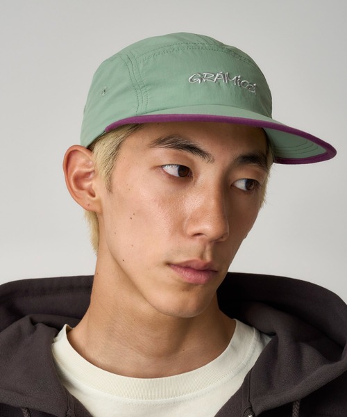 Gramicci（グラミチ）の「NYLON GRAMICCI CAP ｜ナイロンパッカブルグラミチキャップ（キャップ・メンズ・ブルー/モスグリーン/ライトグリーン/グレー/ブラック/グレー系その他/オリーブ・FREE）」の4枚目の写真