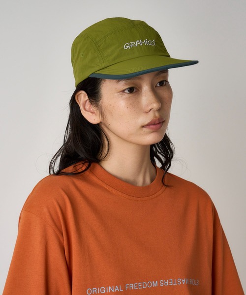 Gramicci（グラミチ）の「NYLON GRAMICCI CAP ｜ナイロンパッカブルグラミチキャップ（キャップ・メンズ・ブルー/モスグリーン/ライトグリーン/グレー/ブラック/グレー系その他/オリーブ・FREE）」の7枚目の写真