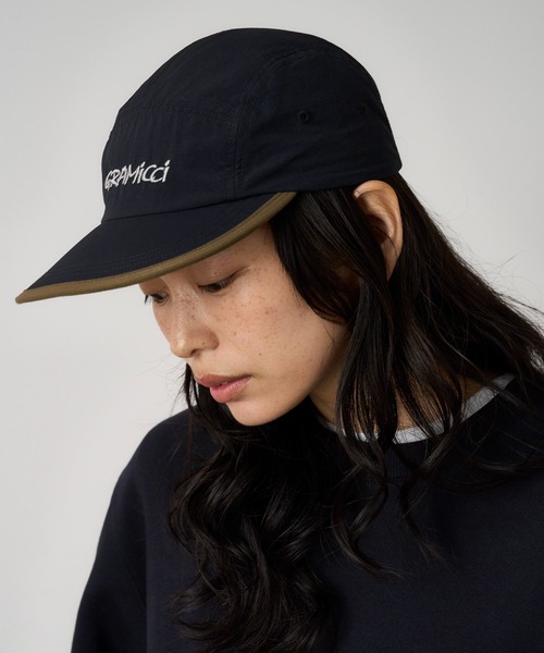 Gramicci（グラミチ）の「NYLON GRAMICCI CAP ｜ナイロンパッカブルグラミチキャップ（キャップ・メンズ・ブルー/モスグリーン/ライトグリーン/グレー/ブラック/グレー系その他/オリーブ・FREE）」の2枚目の写真