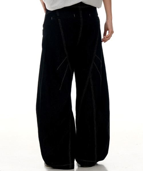 mushwear（マッシュウェア）の「ステッチバルーンワイドデニムパンツ（デニムパンツ・メンズ・ブルー・SMALL/MEDIUM/LARGE/X-LARGE）」の7枚目の写真