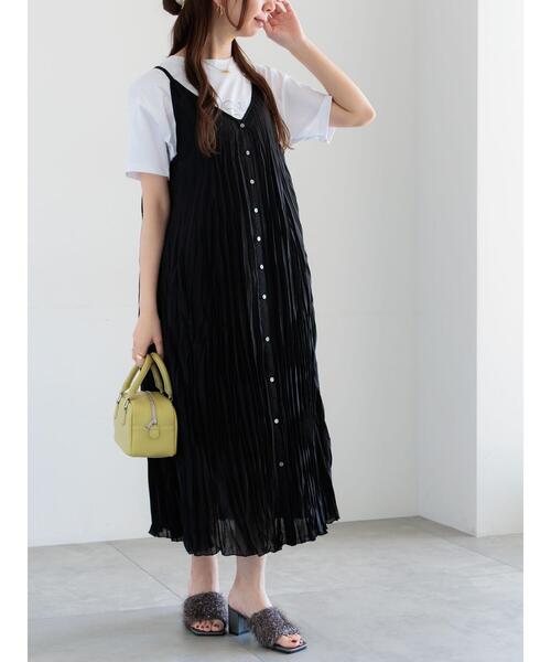 Te chichi（テチチ）の「ワッシャープリーツキャミワンピース（ワンピース・レディース・カーキ/ボルドー/ブラック・F）」の9枚目の写真