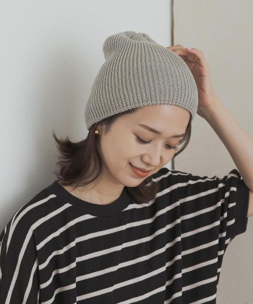 URBAN RESEARCH DOORS（アーバンリサーチドアーズ）の「コットンビーニー（ニットキャップ/ビーニー・レディース・グレー系その他/チャコールグレー・ONE）」の5枚目の写真