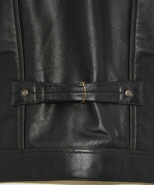 Lee(リー)の「Lee/リー 【新作】COWBOY JACKET LEATHER レザージャケット/レザー/牛革/カウボーイジャケット(その他アウター・メンズ・ブラック・38/36/44/42/40)」の6枚目の写真