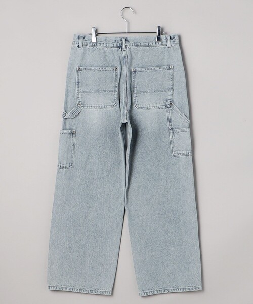 FREAK'S STORE（フリークスストア）の「FREAK’S STORE/フリークスストア ストレートシルエット ワイド ダブルニーデニム（デニムパンツ・メンズ・ブラック/ネイビー/サックスブルー・SMALL/MEDIUM/LARGE）」の9枚目の写真