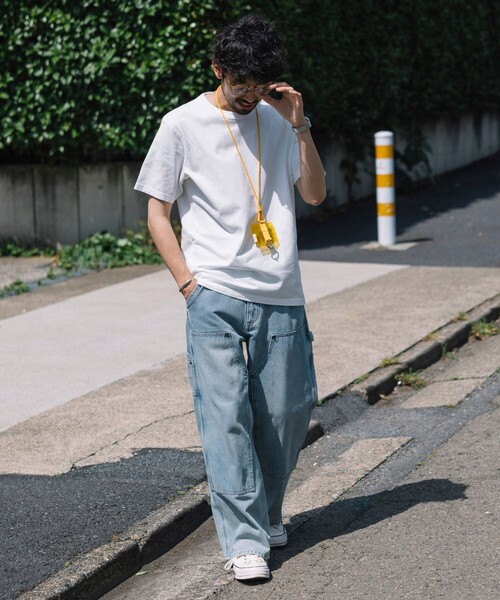 FREAK'S STORE（フリークスストア）の「FREAK’S STORE/フリークスストア ストレートシルエット ワイド ダブルニーデニム（デニムパンツ・メンズ・ブラック/ネイビー/サックスブルー・SMALL/MEDIUM/LARGE）」の16枚目の写真