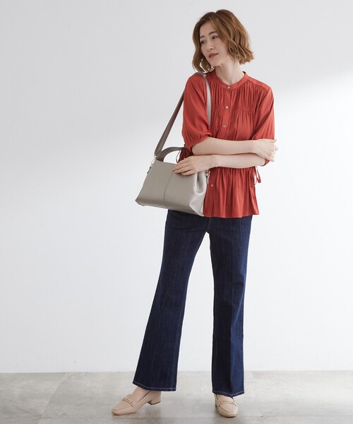 grove（グローブ）の「タック2WAYワンショルダーバッグ（ショルダーバッグ・レディース・シルバー系その他/ブラック/ナチュラル・00）」の7枚目の写真