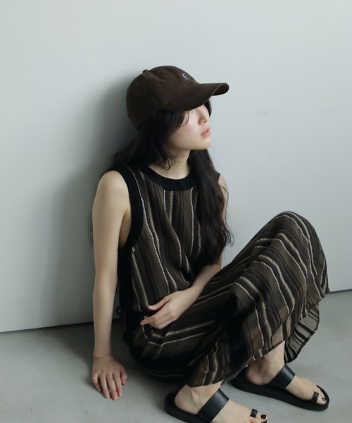 anuke(アンヌーク)の「Cotton Logo Cap(キャップ・レディース・ベージュ/ブラウン・FREE)」の3枚目の写真