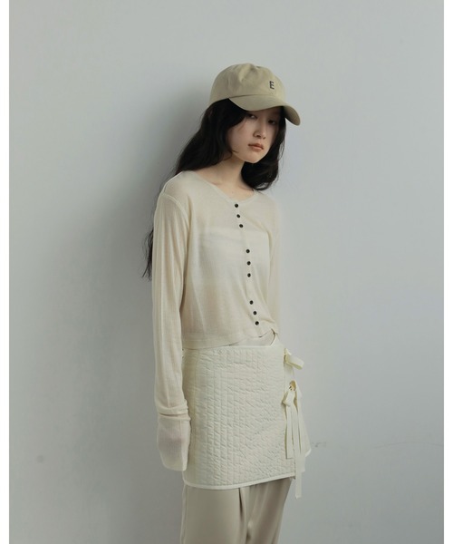 anuke(アンヌーク)の「Cotton Logo Cap(キャップ・レディース・ベージュ/ブラウン・FREE)」の7枚目の写真