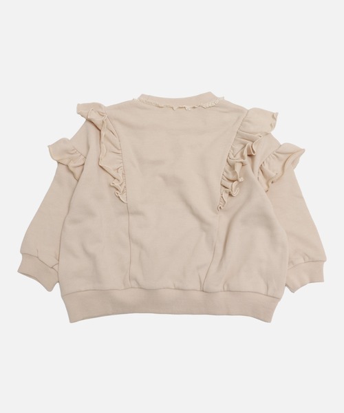 JAM & LINK（ジャムアンドリンク）の「パール付き フリル裏毛トレーナー（スウェット・キッズ・クリーム/チャコールグレー/ラベンダー・100/120/110/160/150/140/130）」の11枚目の写真