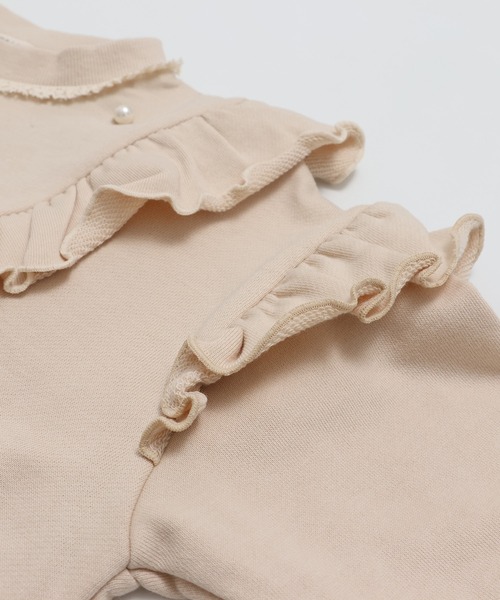 JAM & LINK（ジャムアンドリンク）の「パール付き フリル裏毛トレーナー（スウェット・キッズ・クリーム/チャコールグレー/ラベンダー・100/120/110/160/150/140/130）」の14枚目の写真