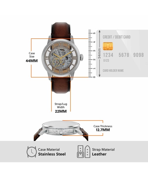 FOSSIL(フォッシル)の「フォッシル 腕時計 メンズ アナログ レザー ME3270(アナログ腕時計・メンズ・ブラウン・FREE)」の5枚目の写真