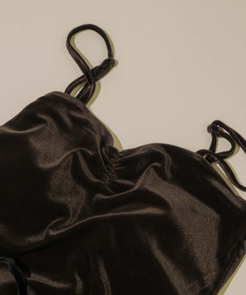 muku（ムク）の「VELOUR CAMISOLE/in bra（キャミソール・レディース・アイボリー/ブラウン/ブラック・FREE）」の10枚目の写真