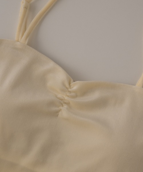 muku（ムク）の「VELOUR CAMISOLE/in bra（キャミソール・レディース・アイボリー/ブラウン/ブラック・FREE）」の20枚目の写真