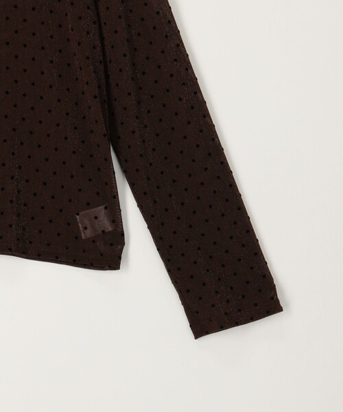 NOLLEY’S(ノーリーズ)の「ラメフロッキードットプルオーバーカットソー(Tシャツ/カットソー・レディース・ブラウン/ブラック/グレー・38)」の13枚目の写真