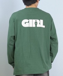 GIRL（ガール）の「GIRL/ガール ADVERTYPE LS TEE  ロンT GR25FTM02（Tシャツ/カットソー）」