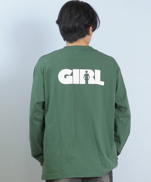 girl（ガール）の「GIRL/ガール ADVERTYPE LS TEE  ロンT GR25FTM02（Tシャツ/カットソー・メンズ・モスグリーン/ブラック/ホワイト・XL/L/M）」の15枚目の写真