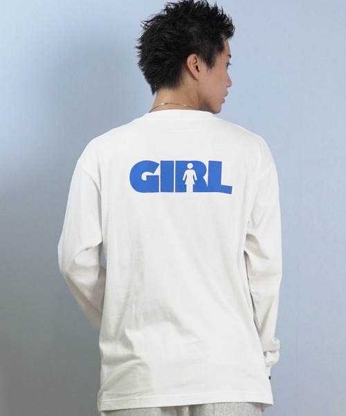 girl（ガール）の「GIRL/ガール ADVERTYPE LS TEE  ロンT GR25FTM02（Tシャツ/カットソー・メンズ・モスグリーン/ブラック/ホワイト・XL/L/M）」の5枚目の写真