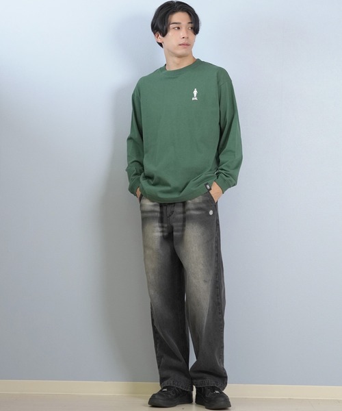 girl（ガール）の「GIRL/ガール ADVERTYPE LS TEE  ロンT GR25FTM02（Tシャツ/カットソー・メンズ・モスグリーン/ブラック/ホワイト・XL/L/M）」の16枚目の写真