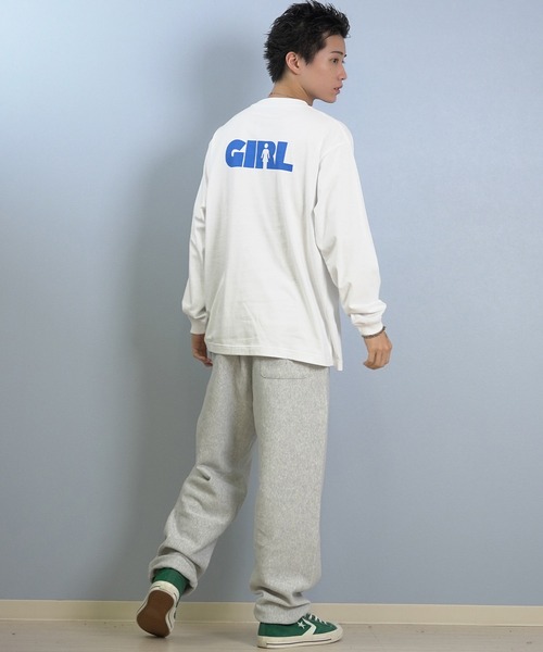 girl（ガール）の「GIRL/ガール ADVERTYPE LS TEE  ロンT GR25FTM02（Tシャツ/カットソー・メンズ・モスグリーン/ブラック/ホワイト・XL/L/M）」の7枚目の写真