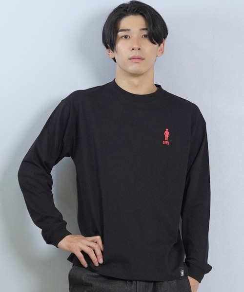 girl（ガール）の「GIRL/ガール ADVERTYPE LS TEE  ロンT GR25FTM02（Tシャツ/カットソー・メンズ・モスグリーン/ブラック/ホワイト・XL/L/M）」の10枚目の写真