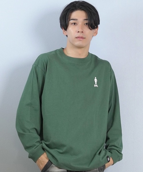 girl（ガール）の「GIRL/ガール ADVERTYPE LS TEE  ロンT GR25FTM02（Tシャツ/カットソー・メンズ・モスグリーン/ブラック/ホワイト・XL/L/M）」の14枚目の写真