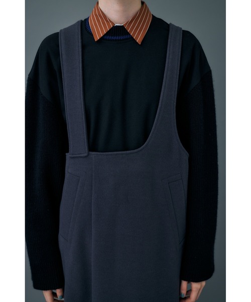 nagonstans（ナゴンスタンス）の「ニードルストレッチJumperスカート（ジャンパースカート・レディース・ブラック/ダークグレー・SMALL/MEDIUM）」の4枚目の写真