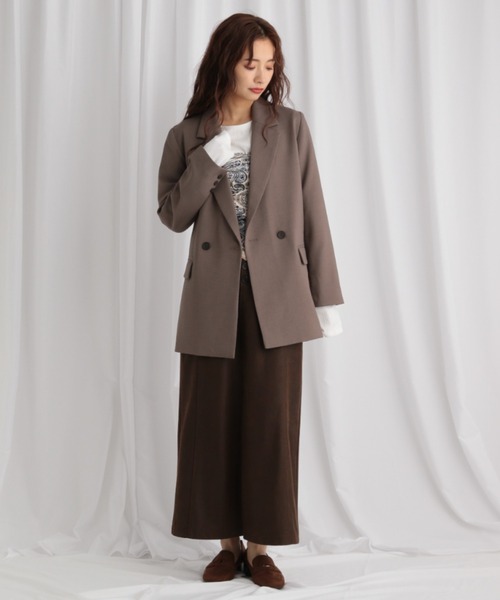 mysty woman(ミスティウーマン)の「2WAYテレコカットソー 577088(Tシャツ/カットソー・レディース・オフホワイト/ブラウン/ブラック・FREE)」の6枚目の写真