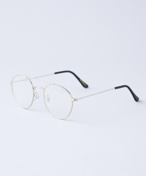 Kastane（カスタネ）の「【UNISEX/面長/逆三角形】ツーブリッジサングラス（サングラス・メンズ・シルバー・ONE SIZE）」の4枚目の写真