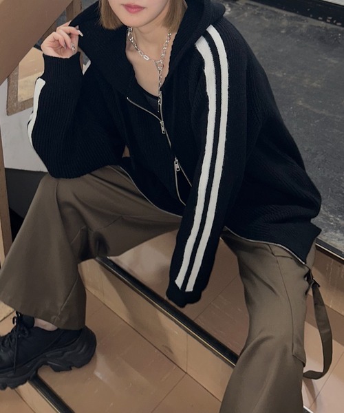 hideページ MUSEラインZIPパーカーニット / フーディ 【ZOZO限定アイテム